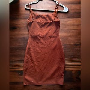 Brown strapless dress worn once
